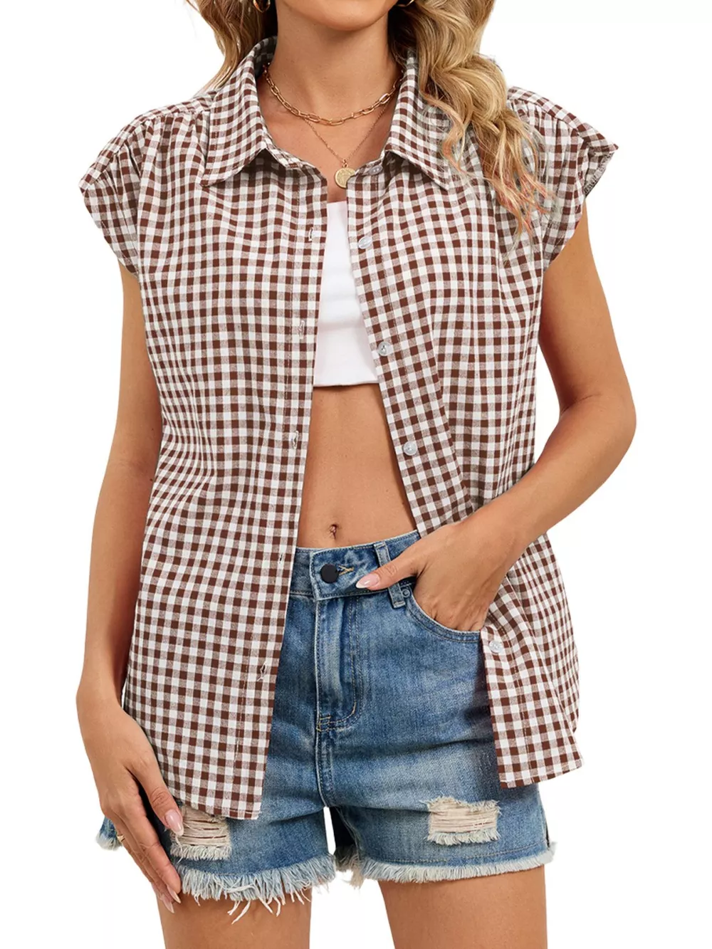 Gingham Button-Down Shirt, image 3