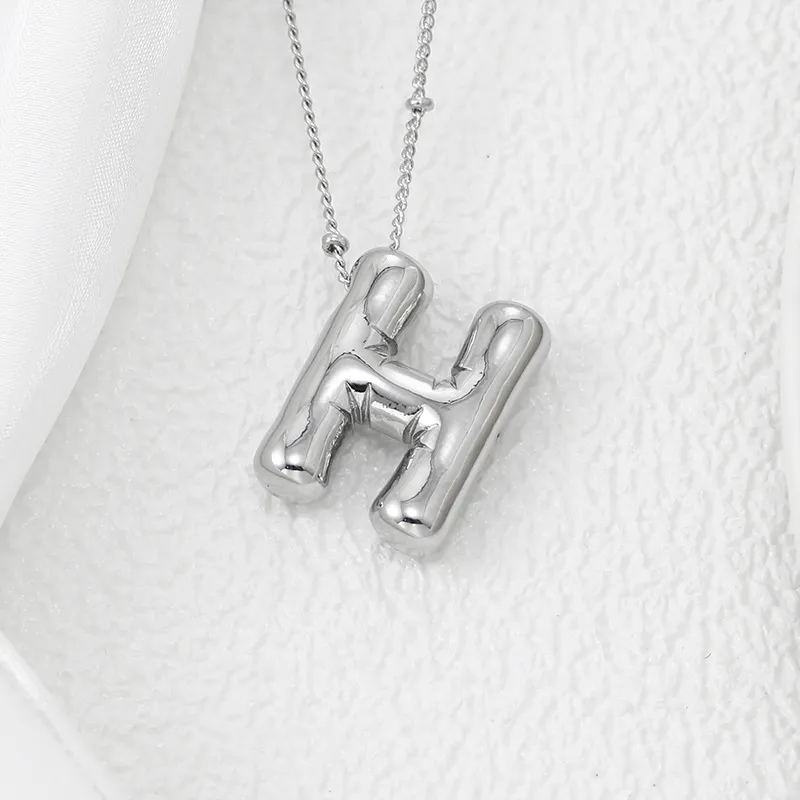 Copper Bubble Letter Pendant Necklace, image 10