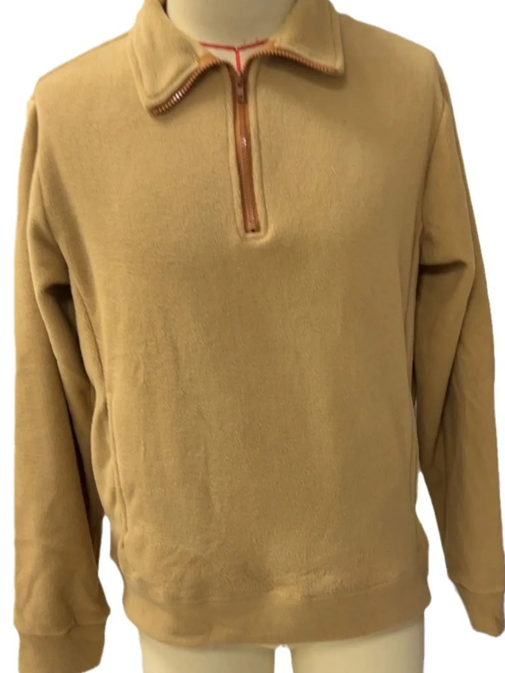 Men's Full Size Half Zip Long Sleeve Sweatshirt Plus Size, image 4