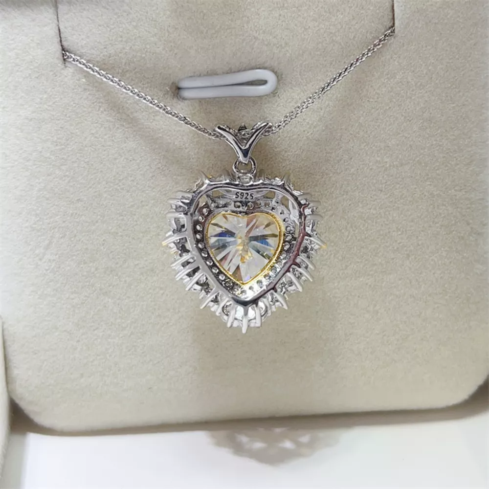 5 Carat Moissanite 925 Sterling Silver Necklace, image 7