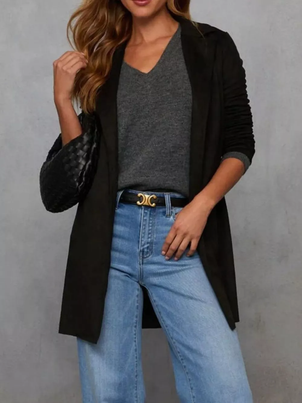 Full Size Open Front Longline Outerwear Plus Size, image 12