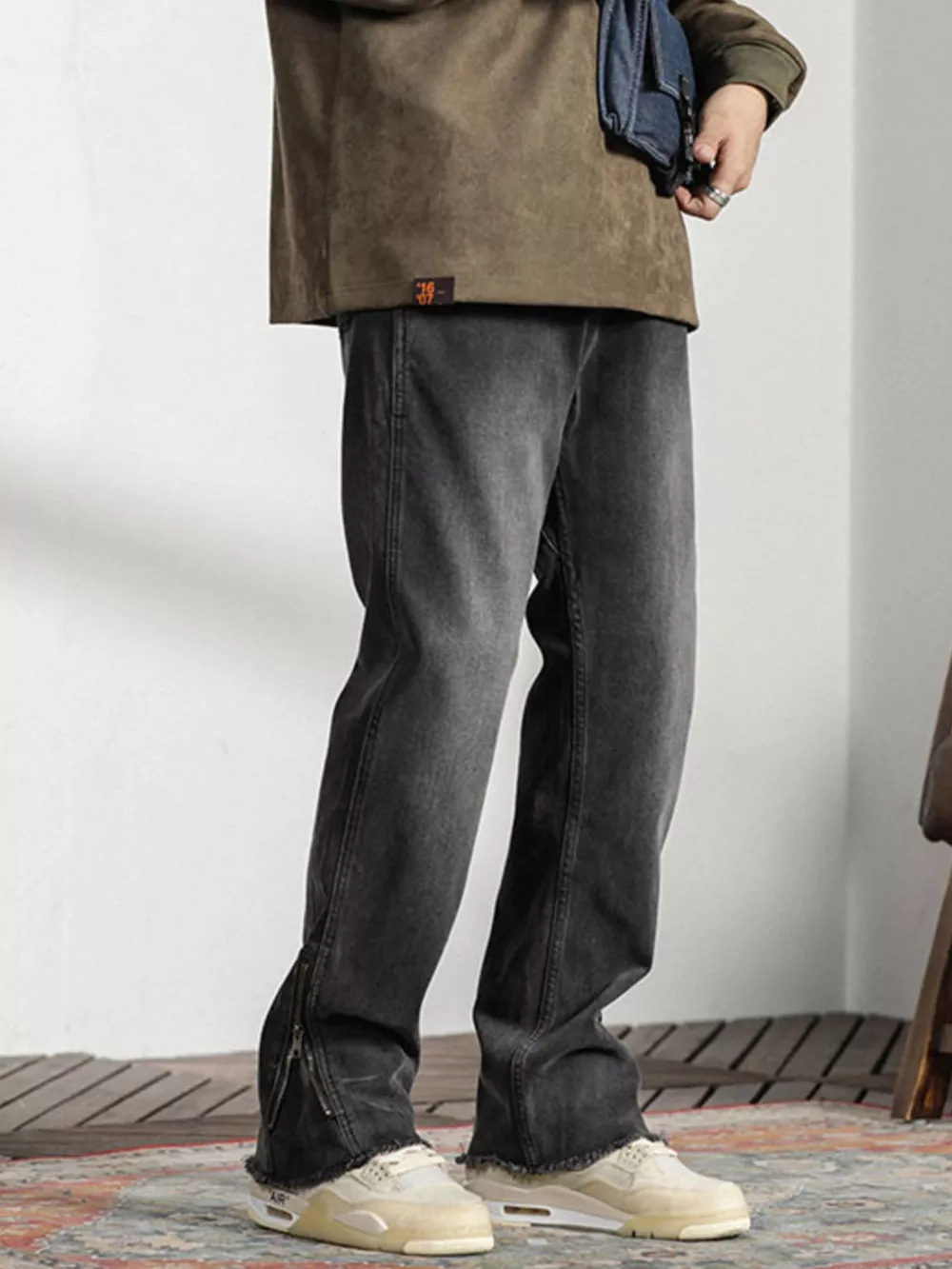 Men's Vintage Raw Hem Jeans, image 3