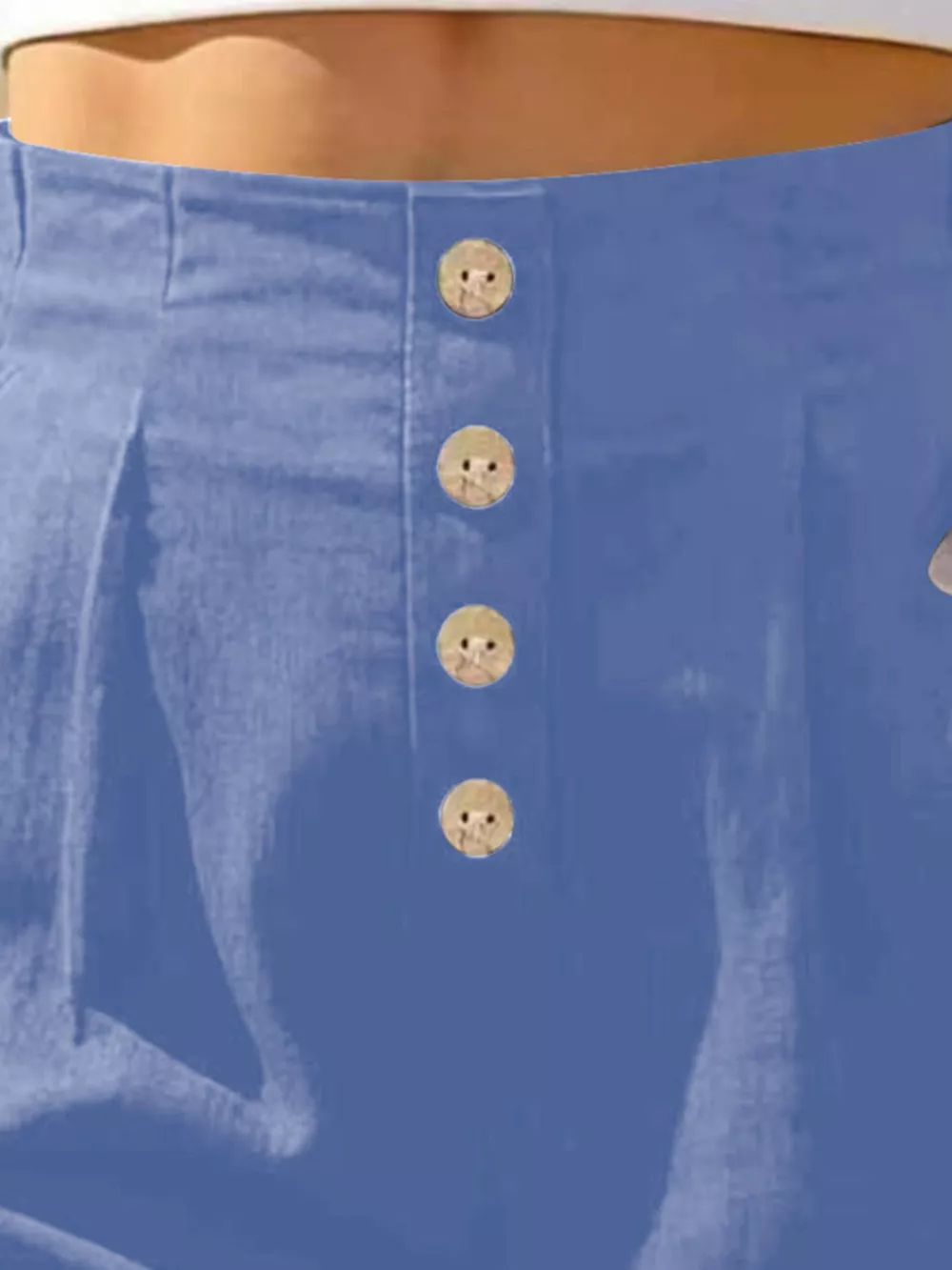 Button Fly High Waist Shorts, image 11