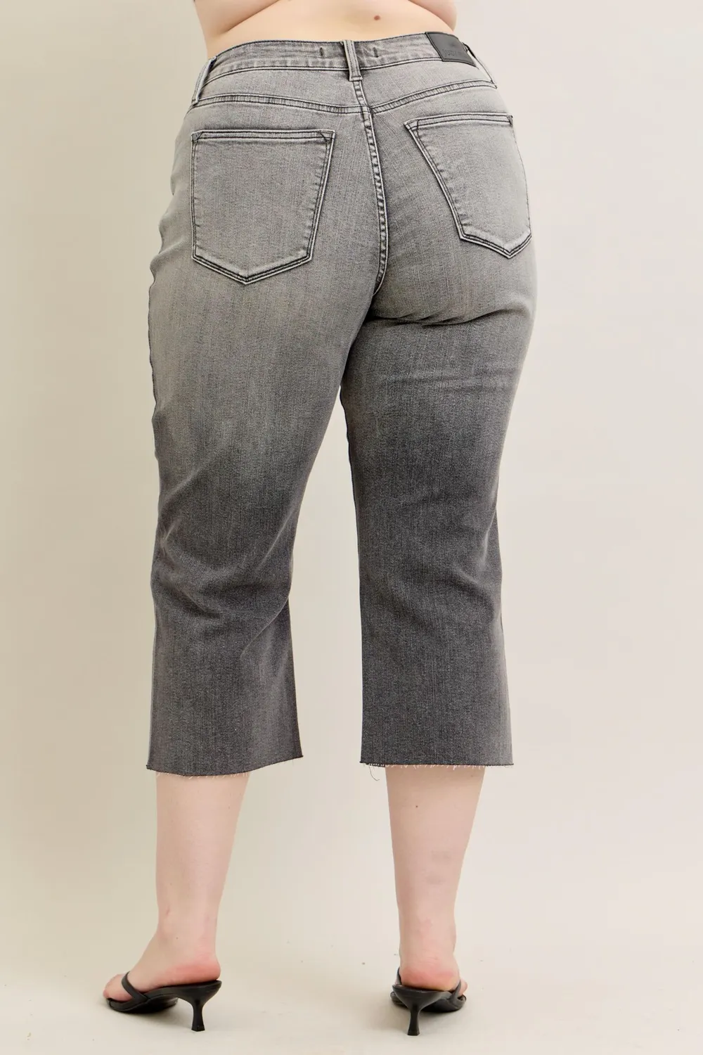 Full Size Wide Leg Capris Jeans Plus Size, image 2