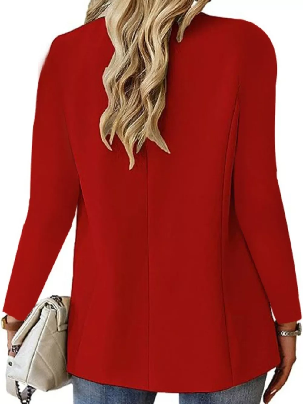 Lapel Collar One Button Blazer, image 2