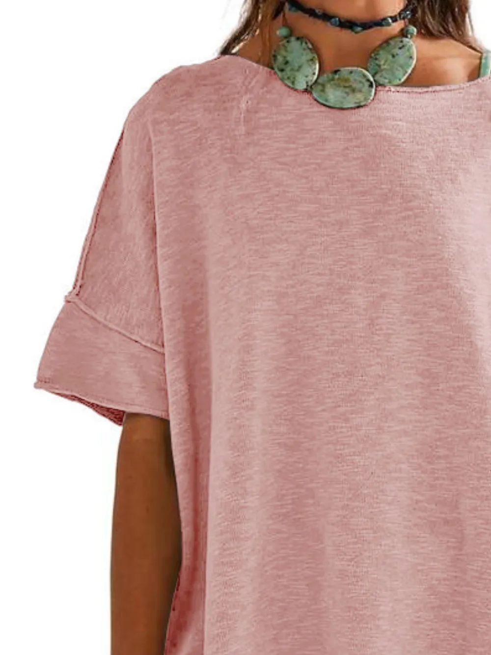 Oversized Round Neck Drop-Shoulder T-Shirt, image 21