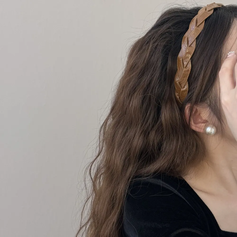 PU Leather Braided Hair Headband, image 4