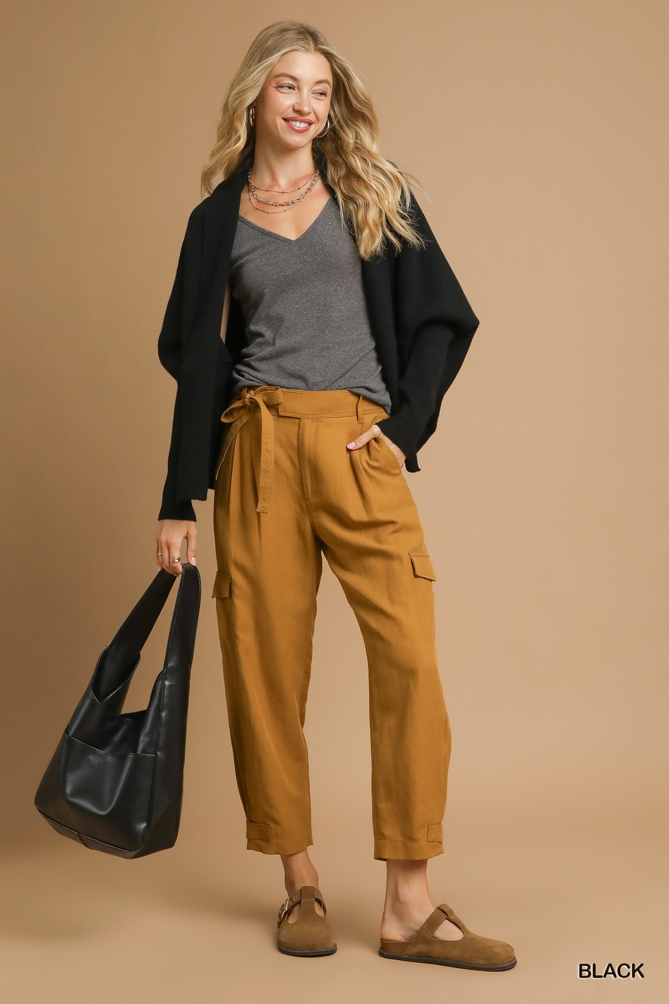 Open Front Cardigan with Front Pockets, image 3