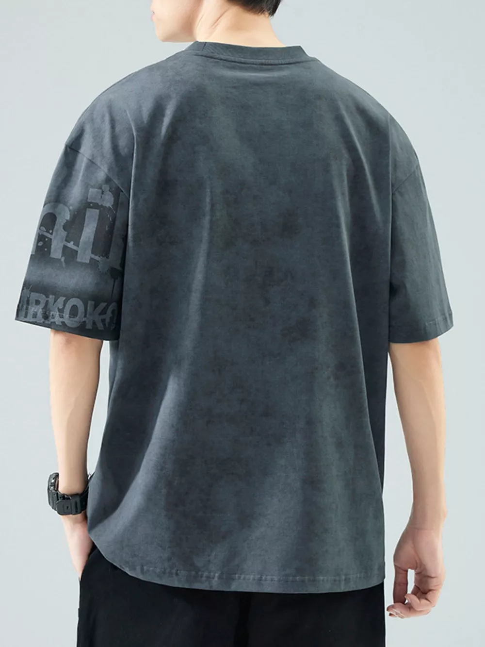 Men's Plus Size Round Neck Short Sleeve T-Shirt, image 7