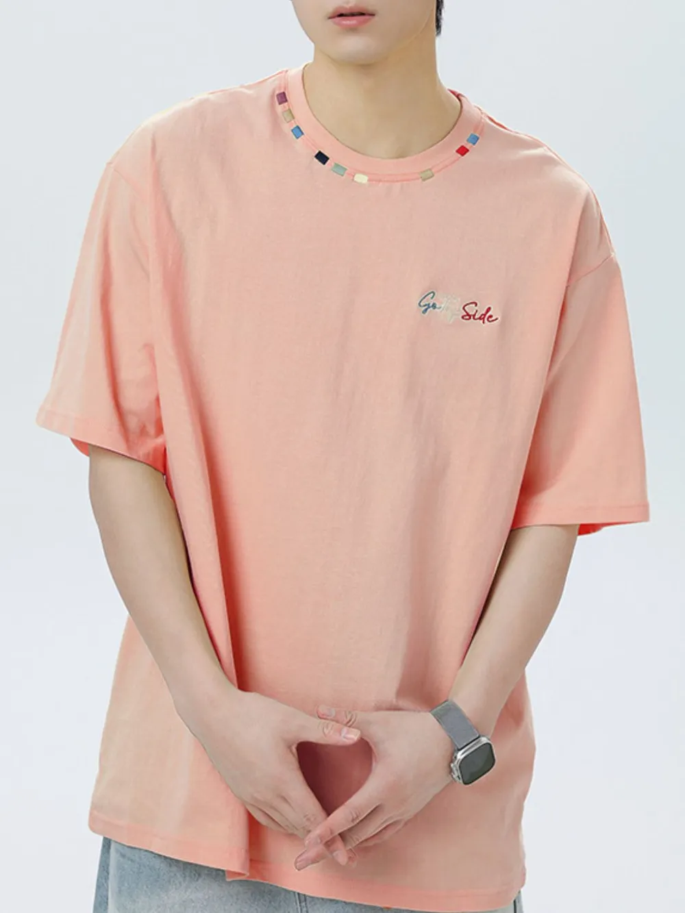 Men's Plus Size Round Neck Half Sleeve T-Shirt, image 3