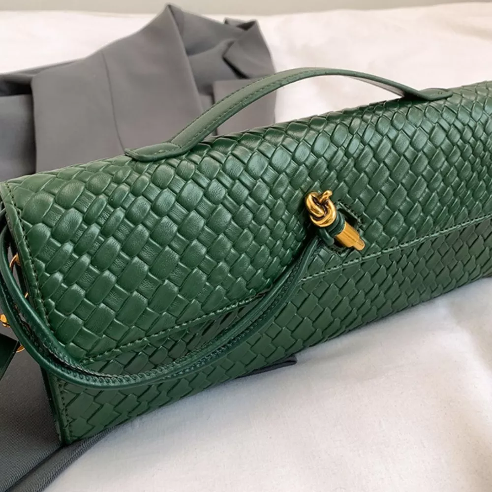 Woven Texture Flap Crossbody Bag, image 2