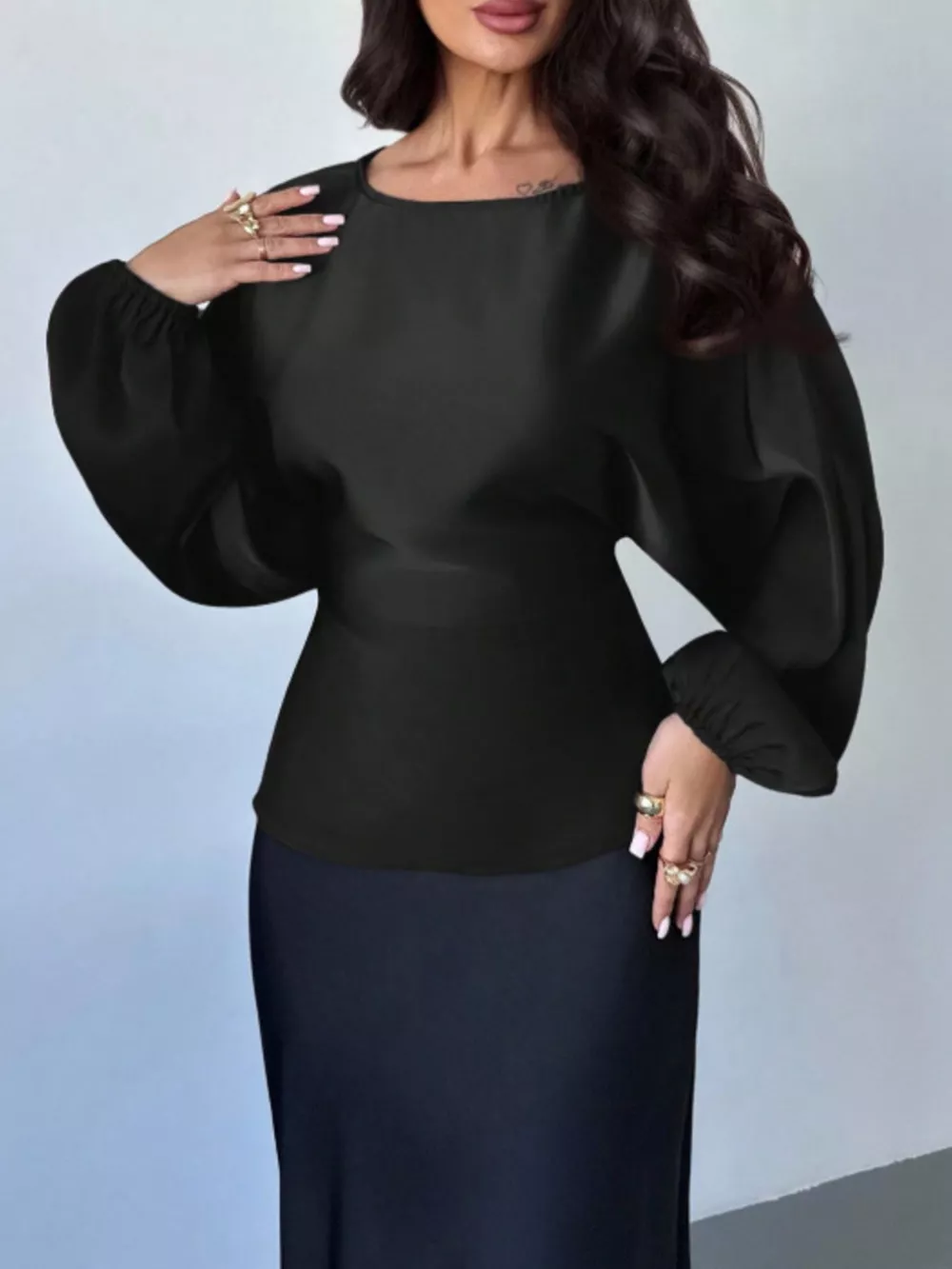 Back Tie Long Sleeve Blouse, image 7