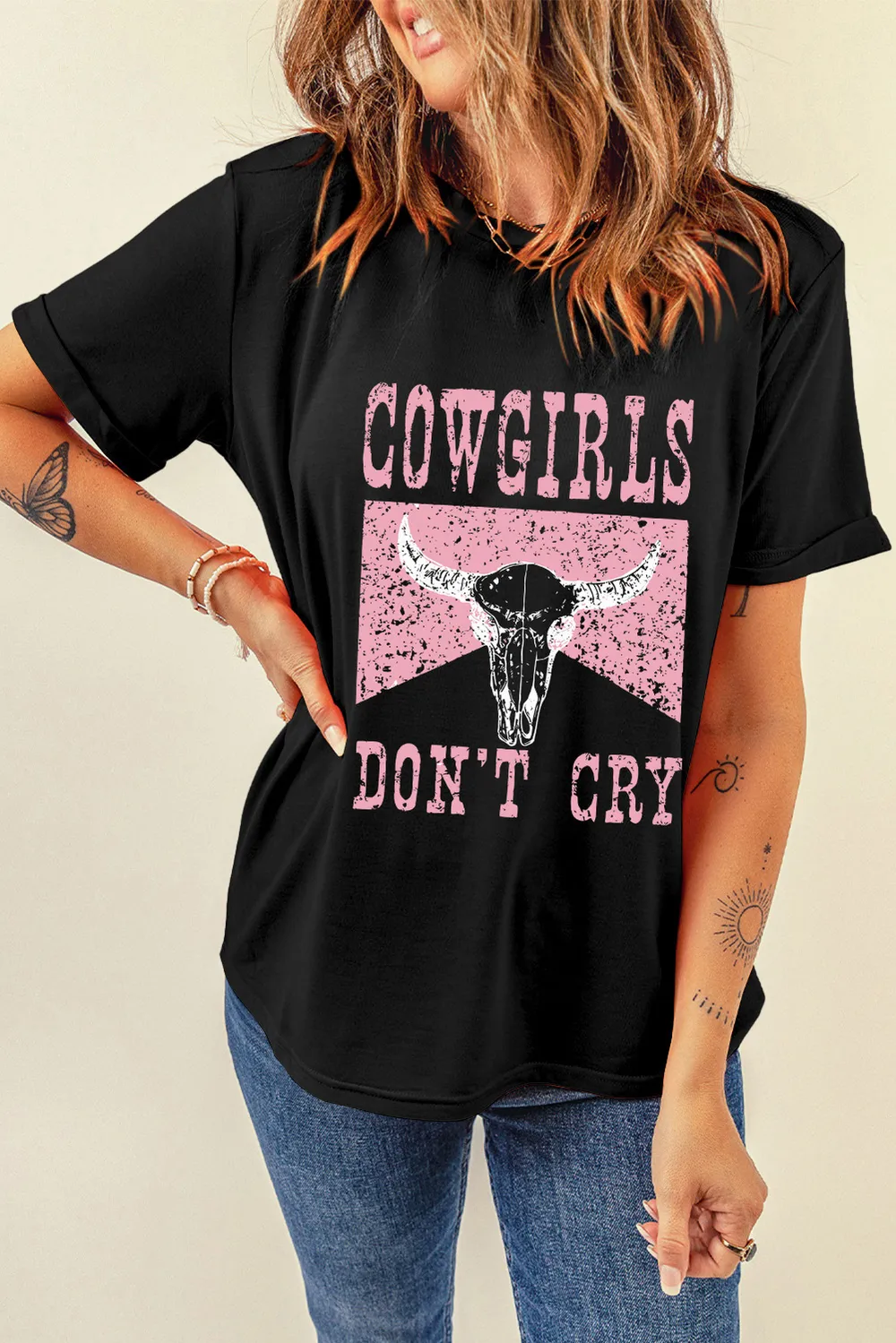 Graphic Round Neck Short Sleeve T-Shirt, image 2
