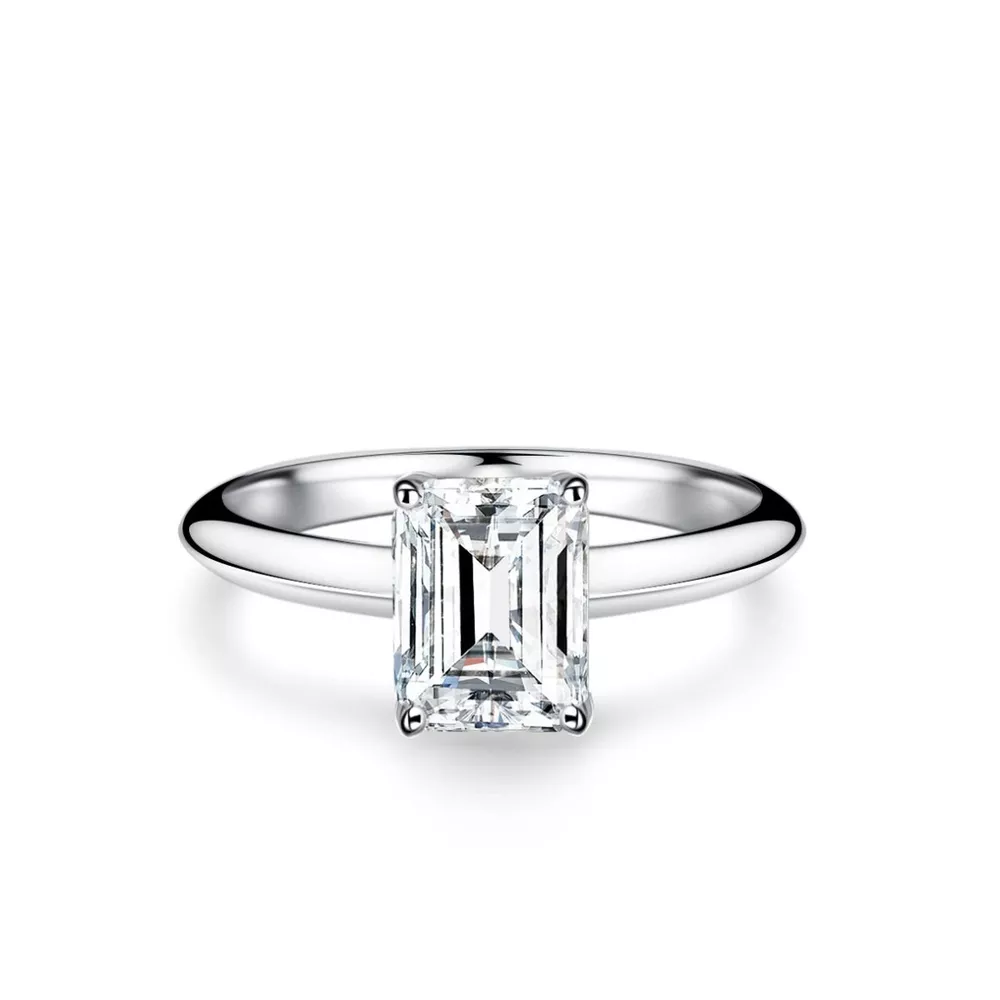 2 Carat 925 Sterling Silver Moissanite Geometric Ring, image 6