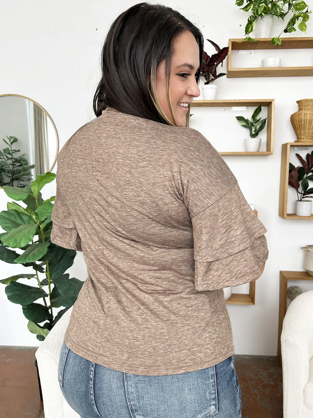 V-Neck Half Sleeve Blouse, image 5