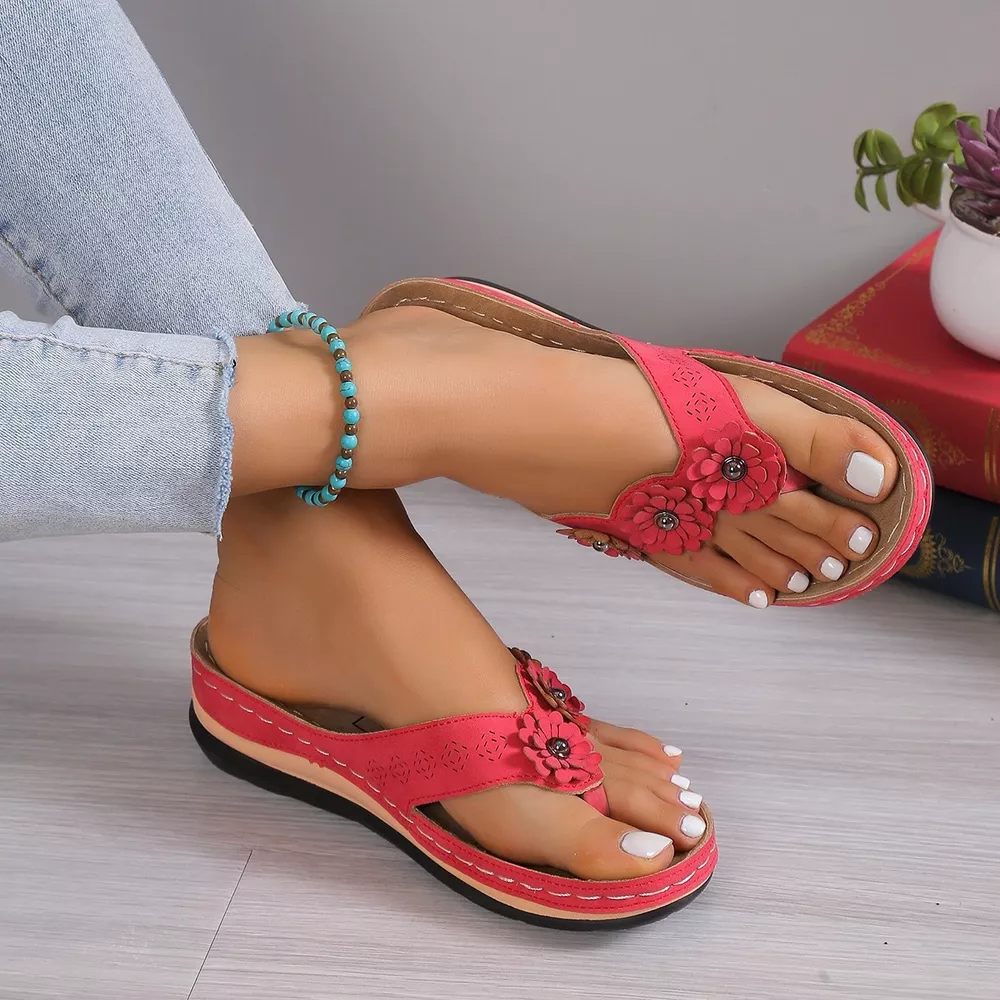 Toe Post Wedge Sandals, image 3