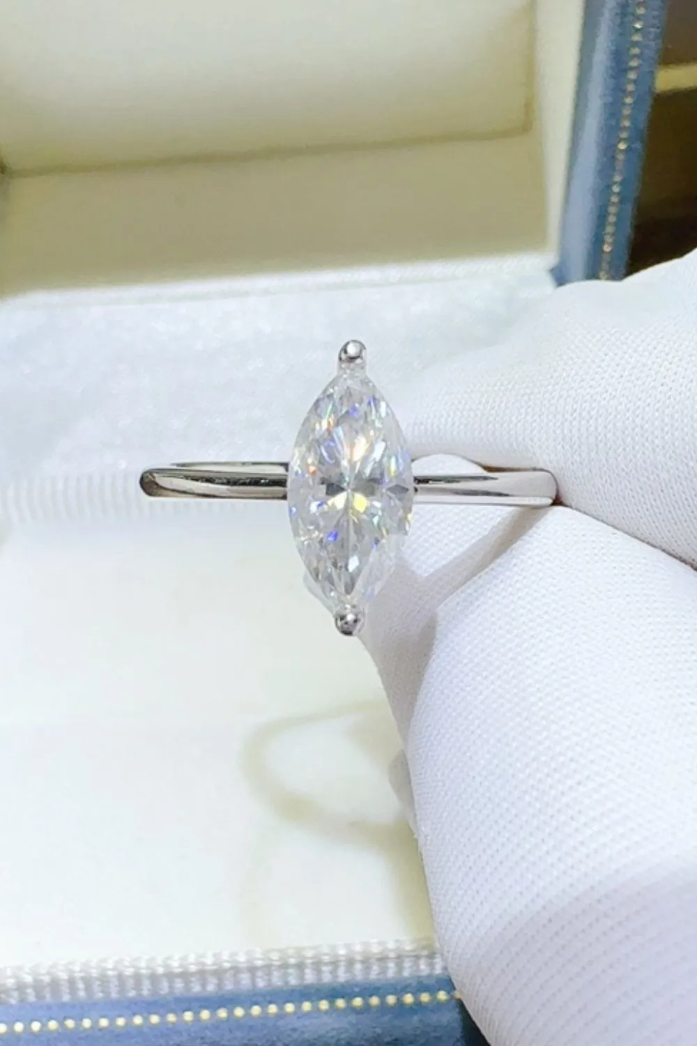 2 Carat Moissanite 925 Sterling Silver Ring, image 2