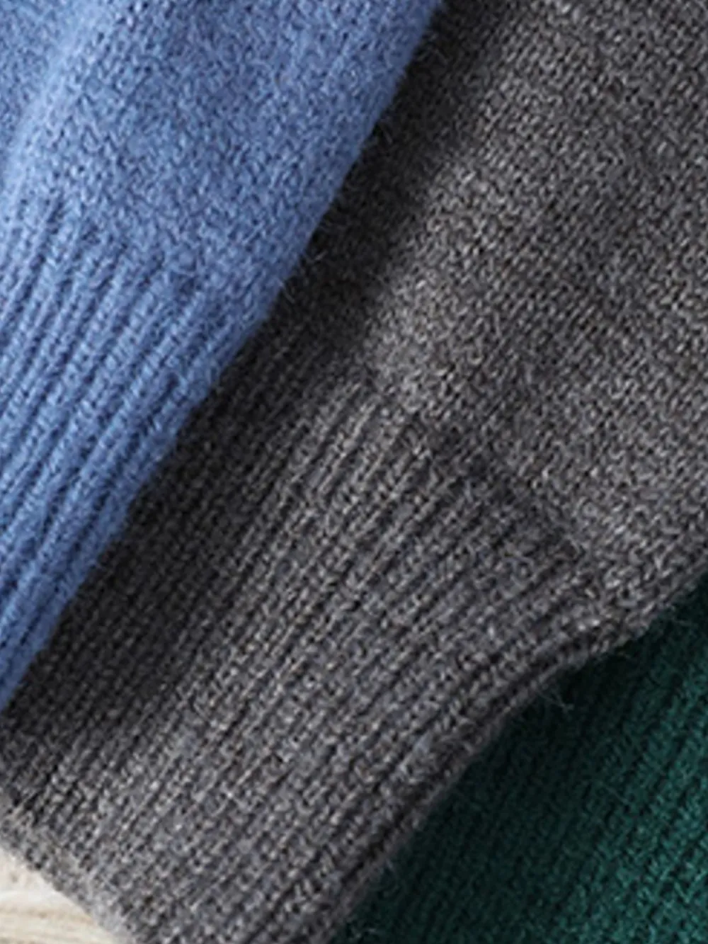 Men's Plus Size Color Block Cable Knit Sweater, image 6
