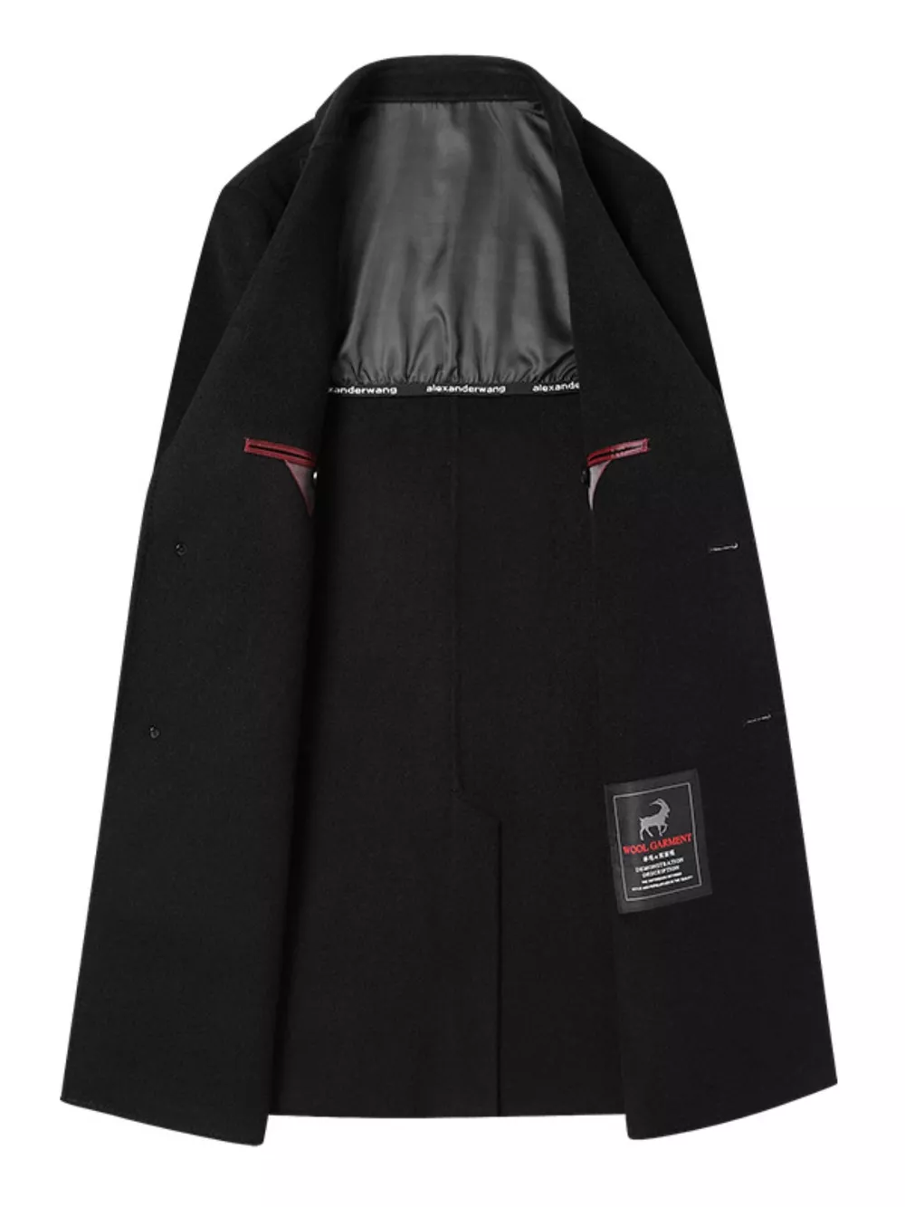 Men's Plus Size Classic Wool Blend Overcoat, image 2