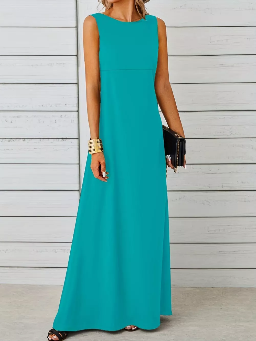 Sleeveless Flowy Maxi Dress, image 3