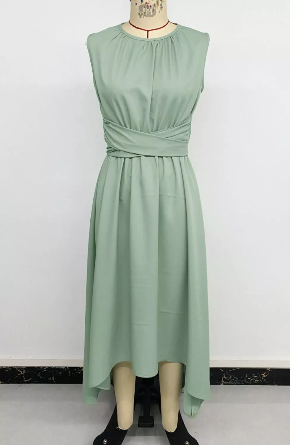 Sleeveless High-Low Hem A-Line Dress, image 7