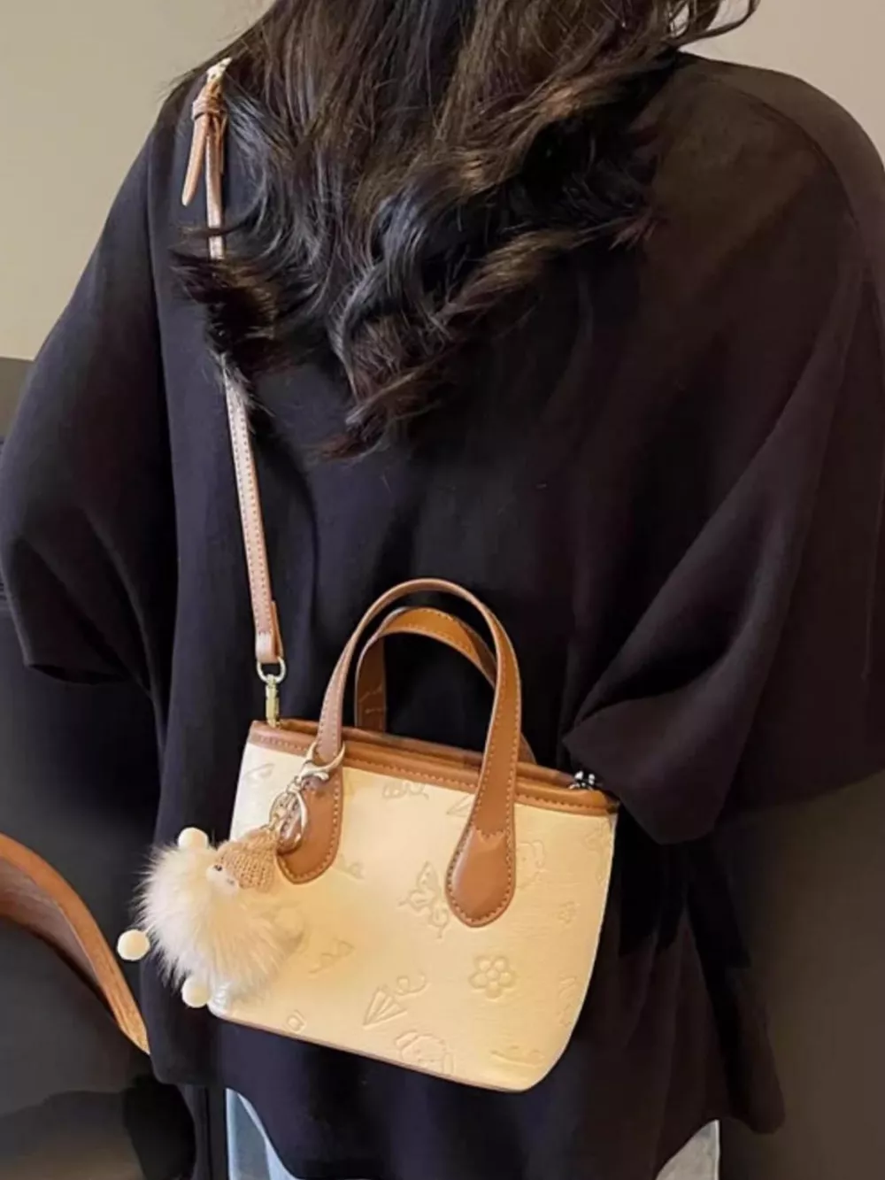 Embossed Pattern Crossbody Bag, image 4