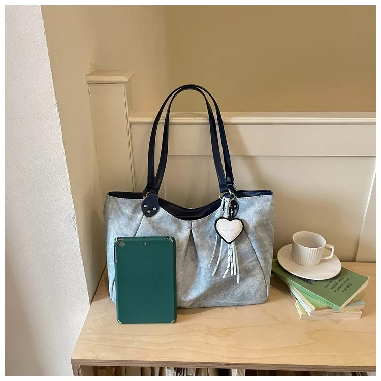 Ruched PU Leather Shoulder Bag, image 5