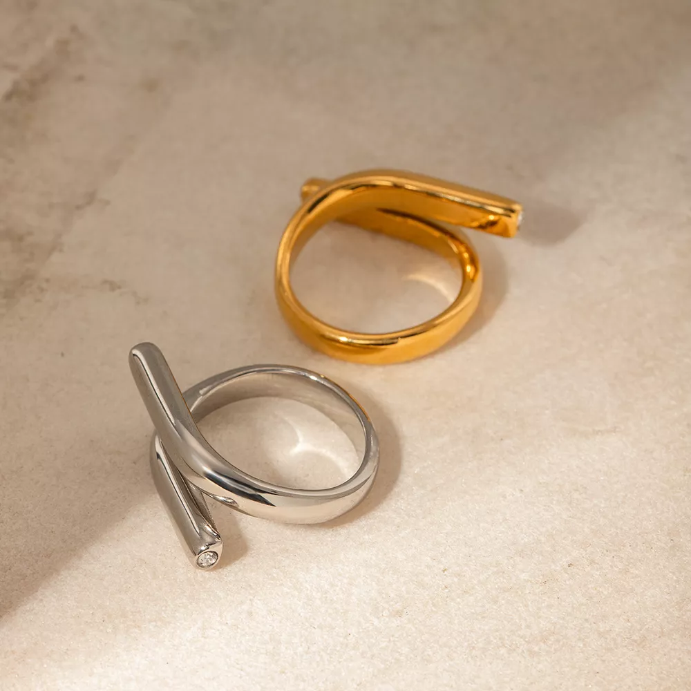 Stainless Steel Bypass Ring, image 4