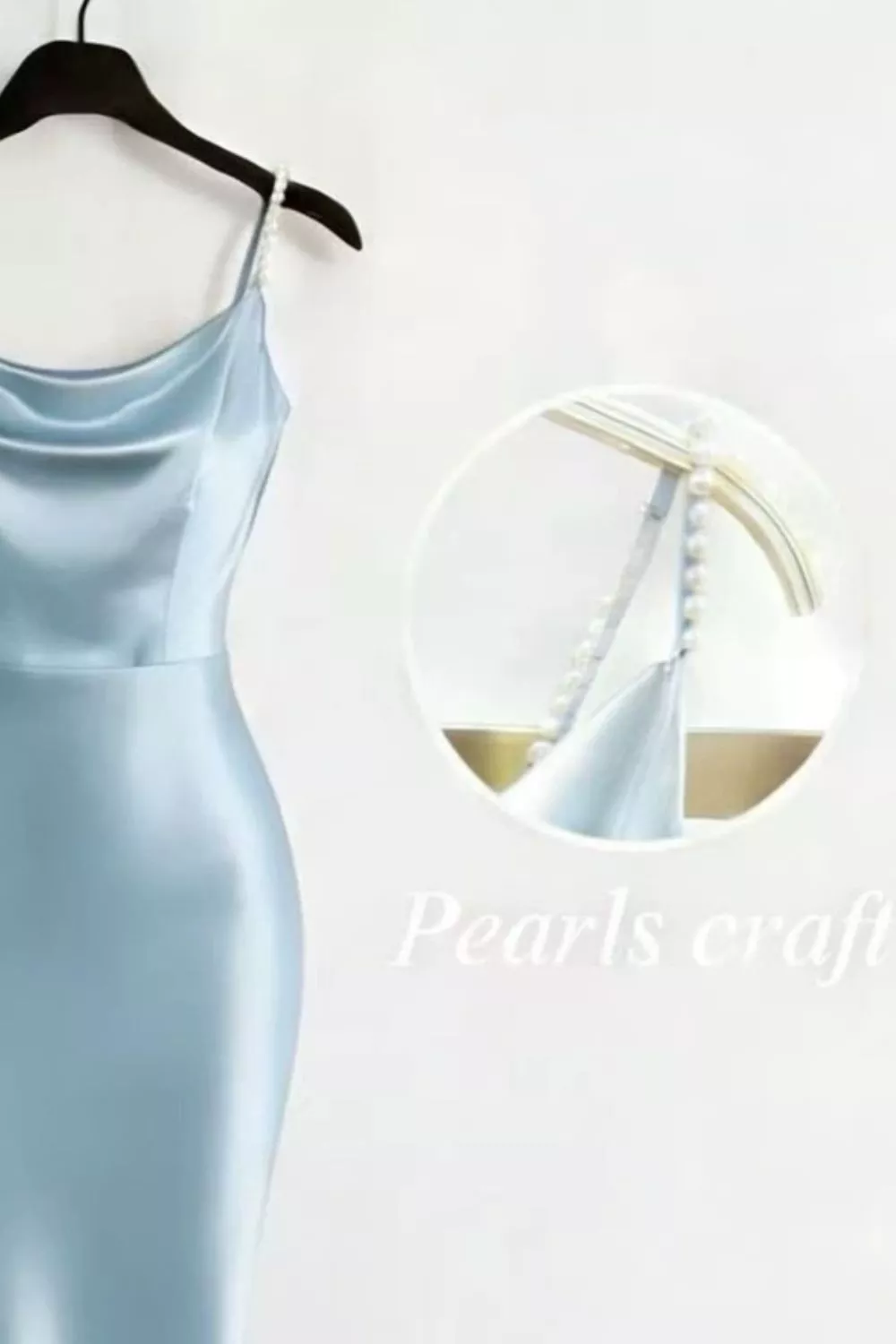Pearl Strap Cowl Neck Satin Maxi Dress, image 14