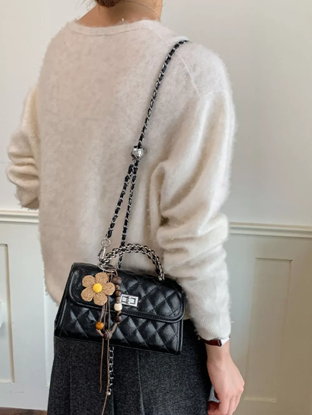 Quilted Flap Crossbody Bag, image 4