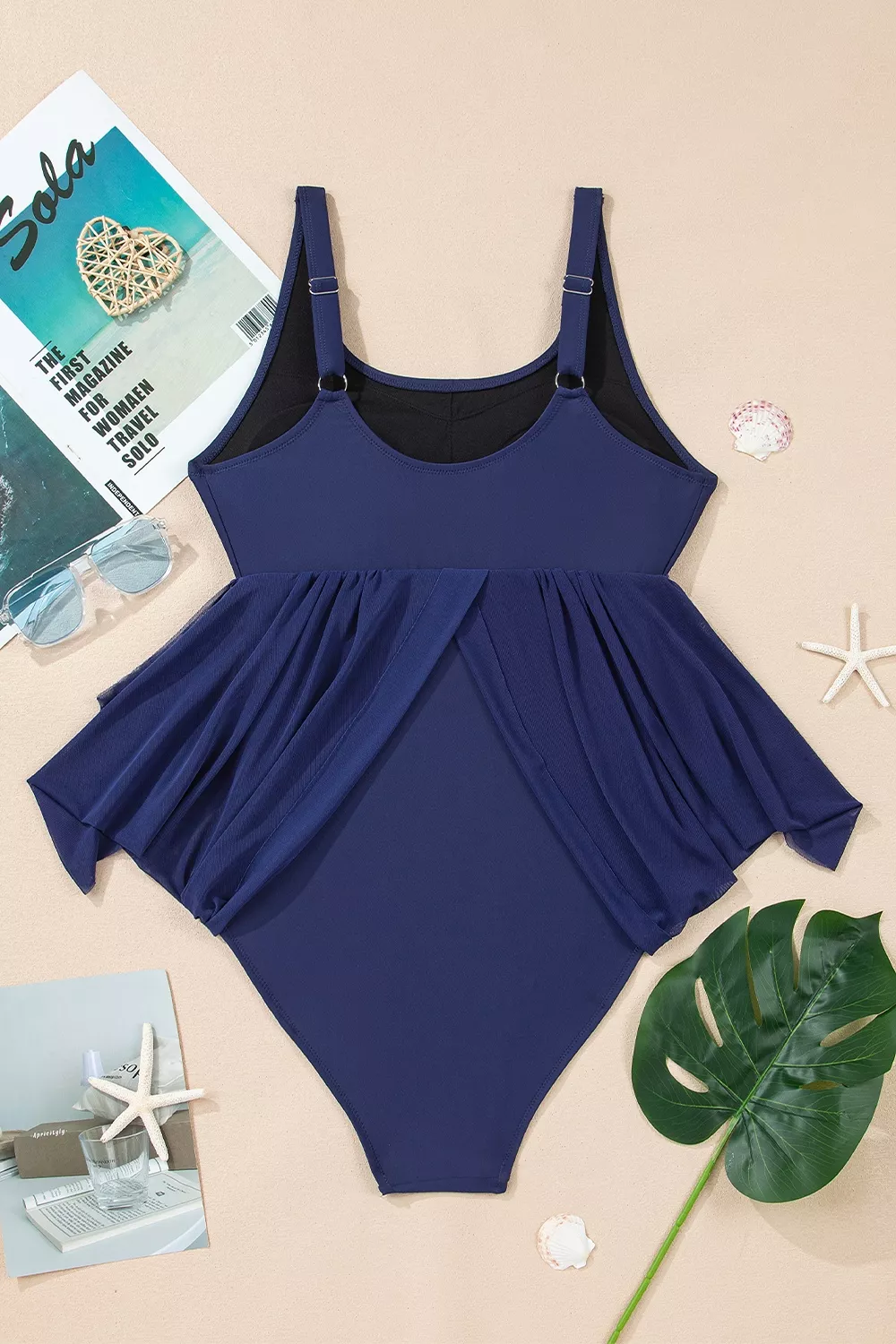 Mesh Patchwork V Neck Half Sleeve Bodycon One Piece Swimwear, image 23