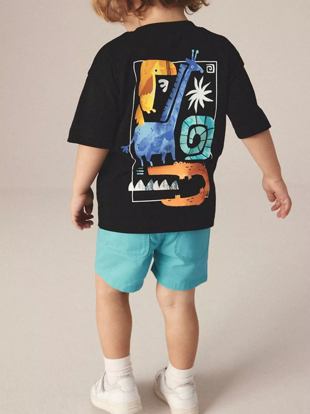 Children's Cartoon Graphic Tee and Shorts Set, image 2