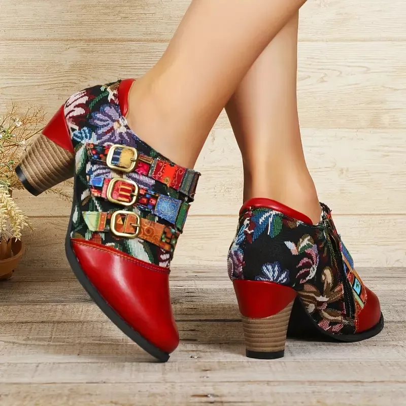 Lace-Up Block Heel Ankle Boots, image 5