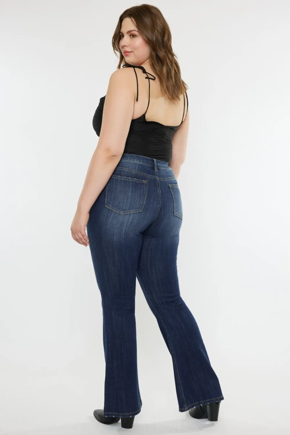 Full Size Mid Rise Slim Flare Jeans, image 2