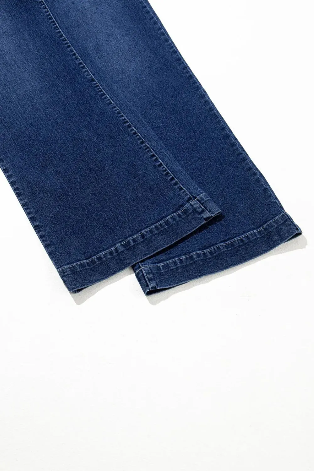 Front Pocket Patch High Waisted Wide Leg Jeans, image 2