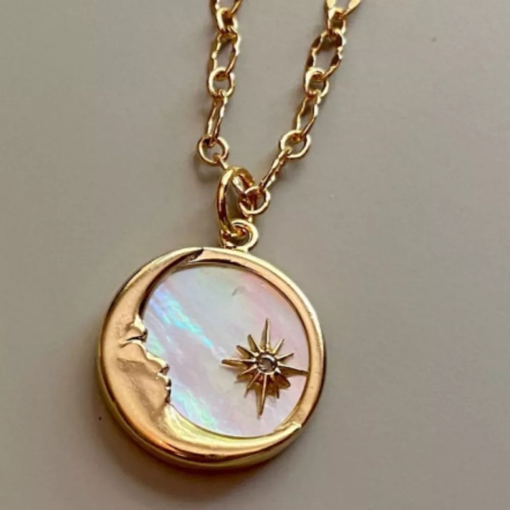 18K Gold-Plated Titanium Steel Pendant Necklace, image 7