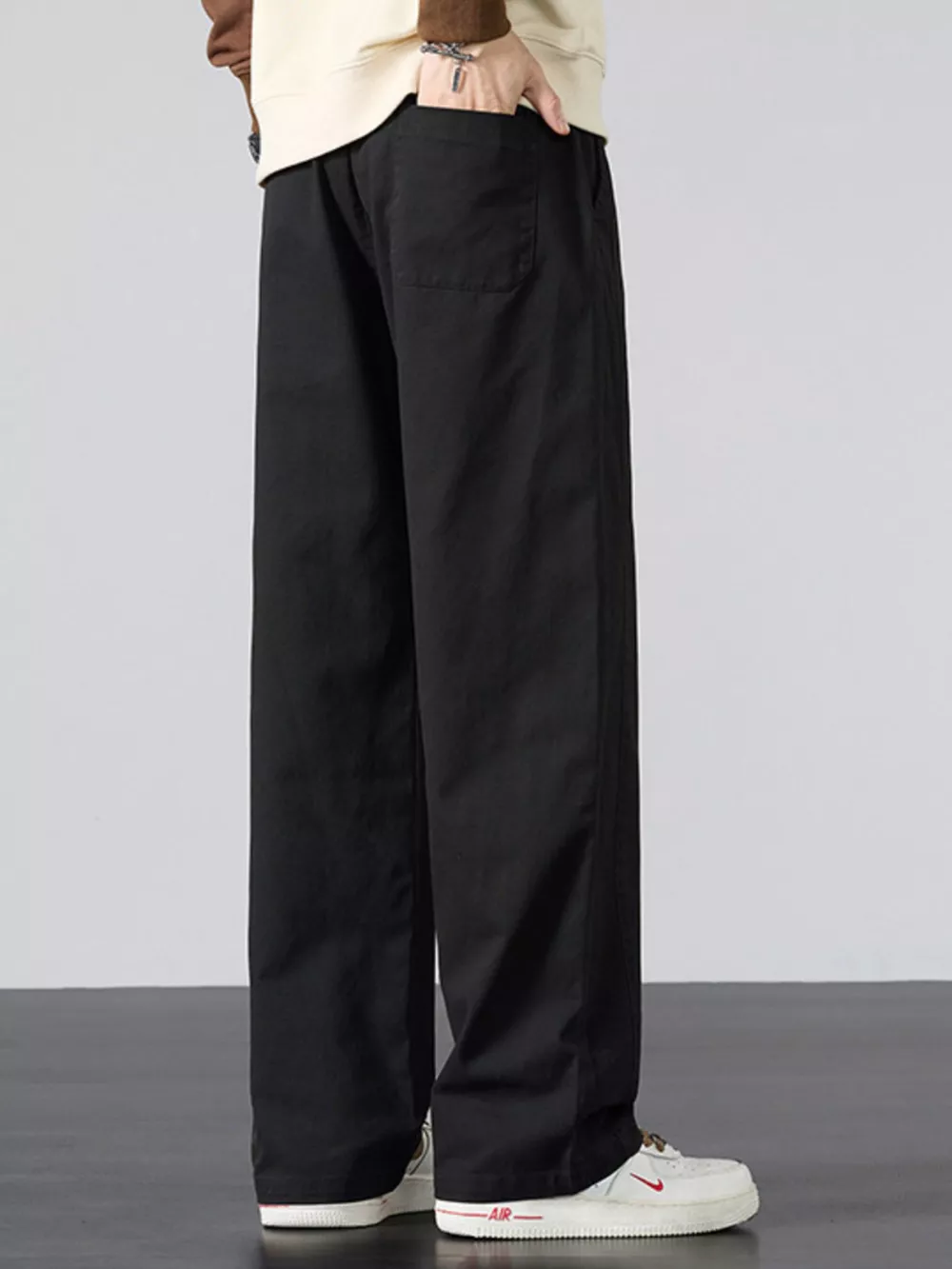 Men's Plus Size Drawstring Wide Leg Pants, image 11