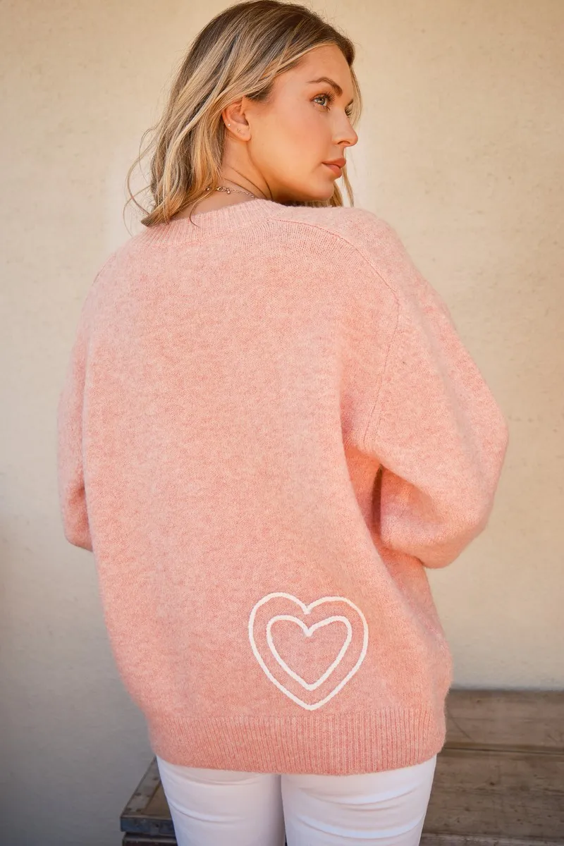 WIFEY & Heart Round Neck Sweater, image 2