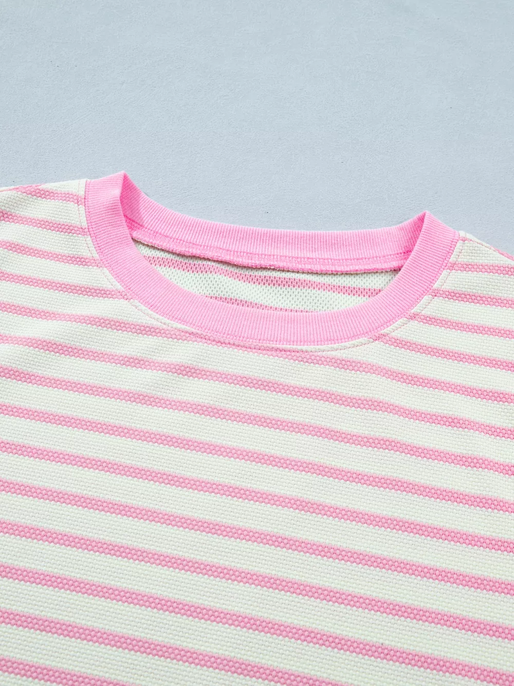 Stripe Ruffled Short Sleeve Patchwork Blouse, image 13