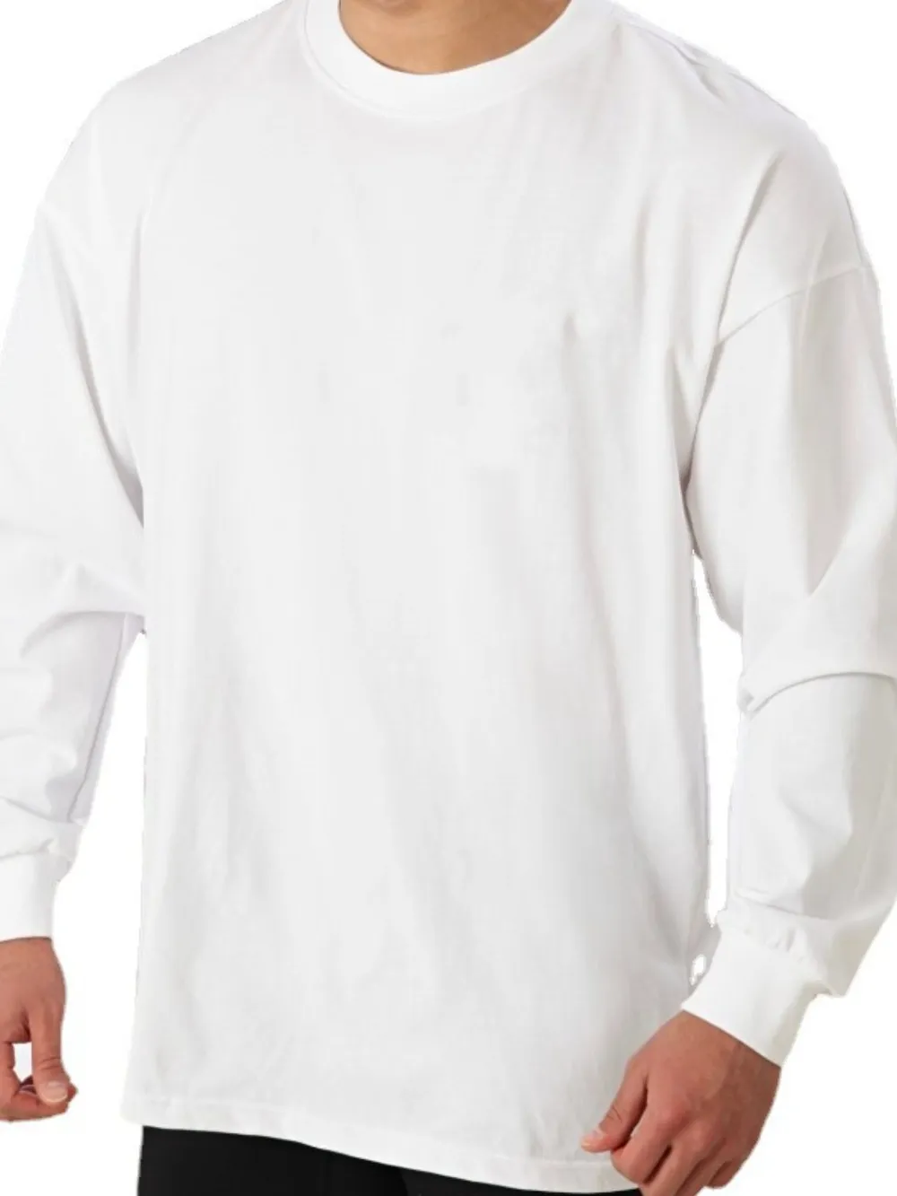 Men's Plus Size Round Neck Long Sleeve T-Shirt, image 5