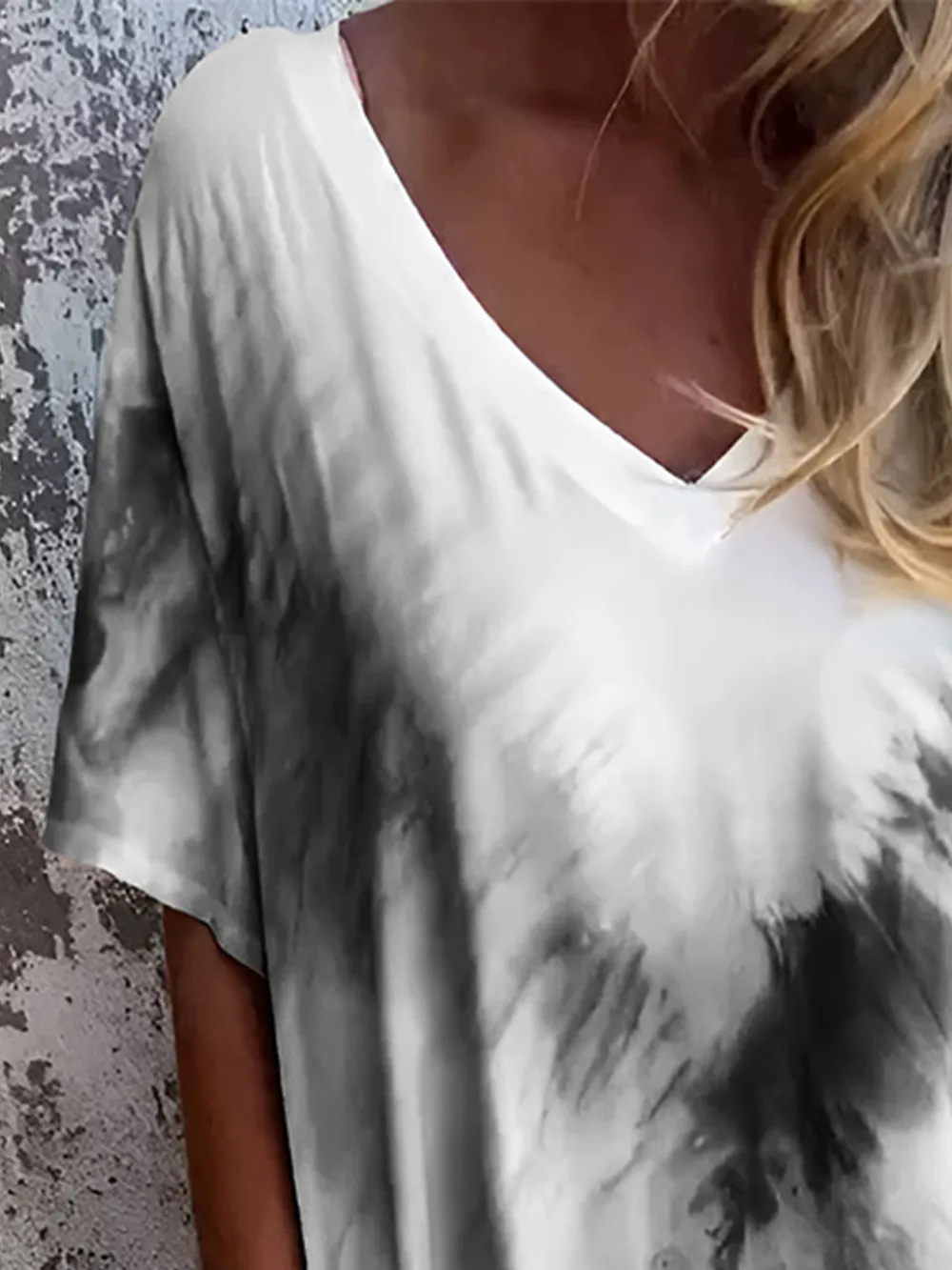 Full Size Pocketed Tie-Dye Short Sleeve Dress, image 3