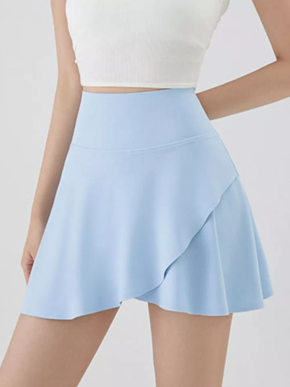Full Size High-Waisted Flared Athletic Skirt with Breathable Performance Fabric Plus Size, image 8