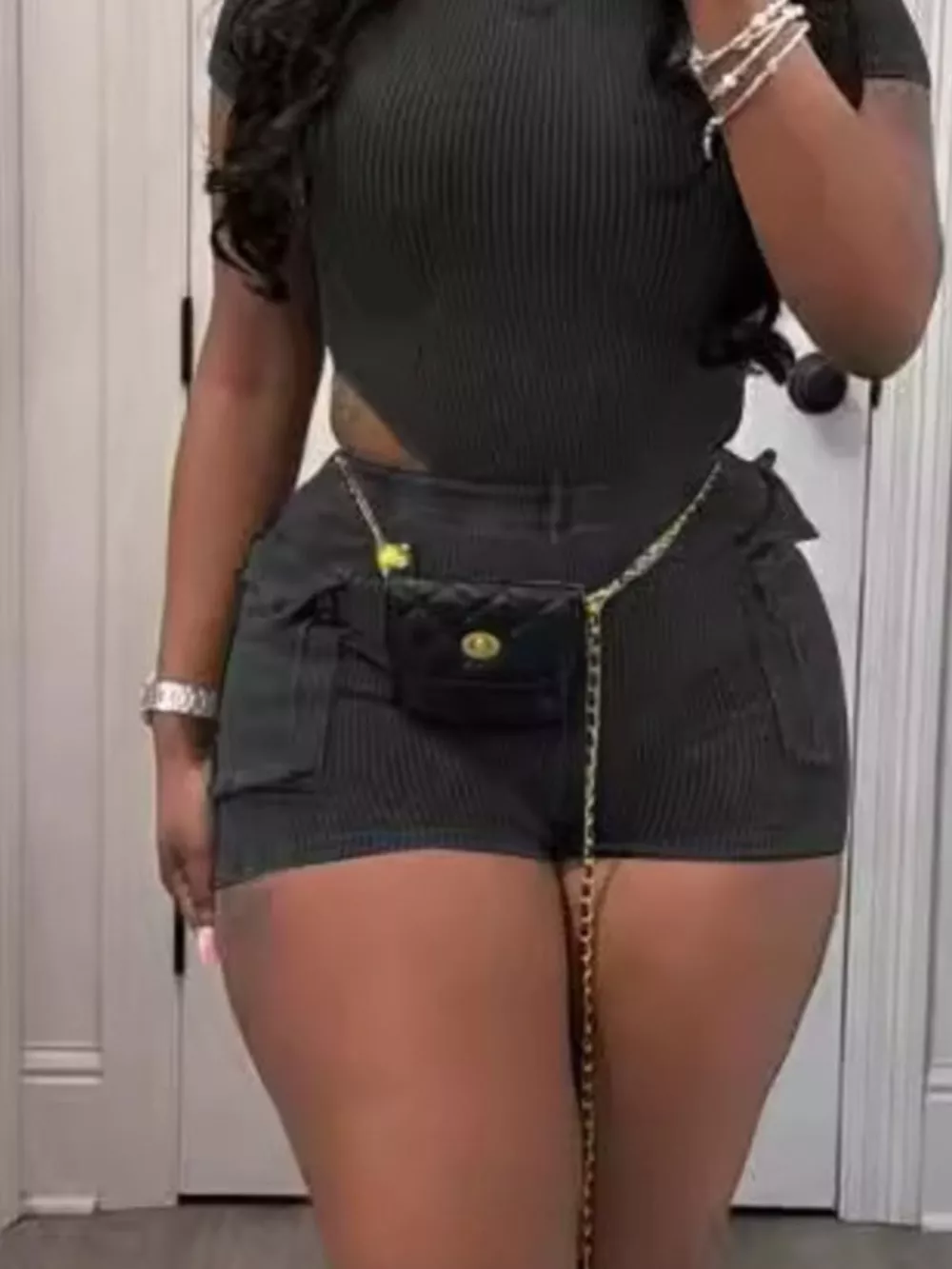 Ribbed Knit Bodysuit and Shorts Set, image 10