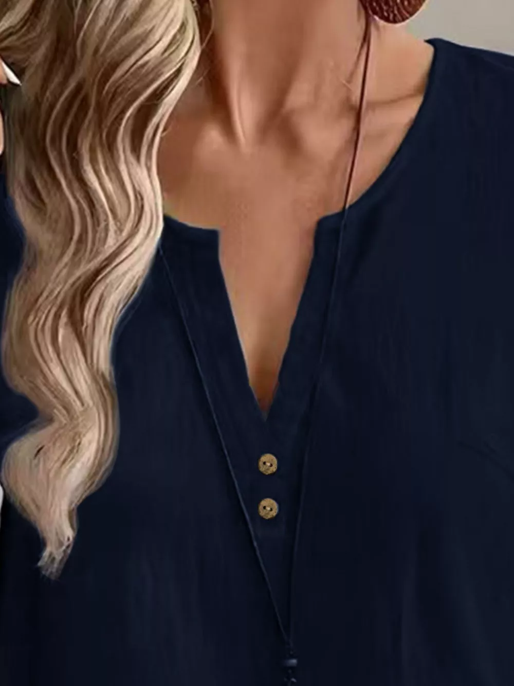 Notched Short Sleeve Blouse, image 23