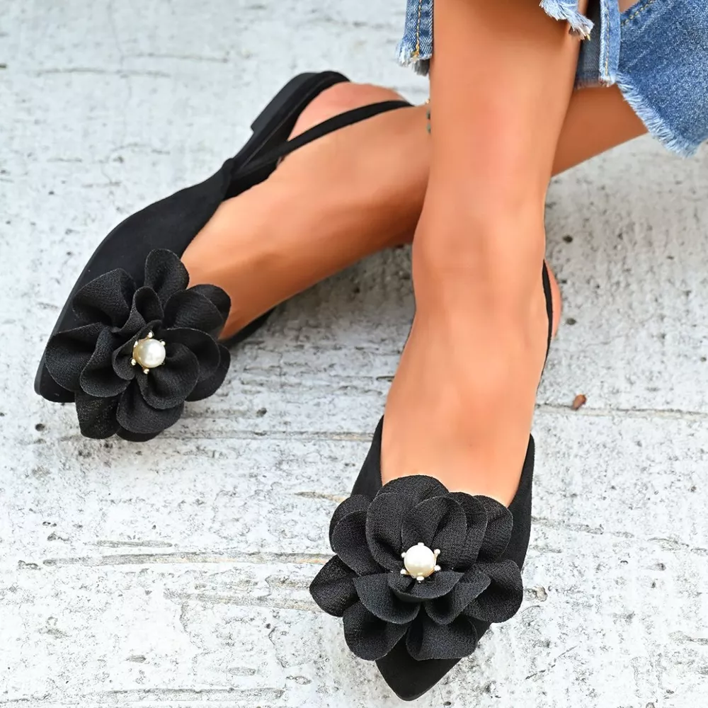 Flower Point Toe Flats Sandals, image 5