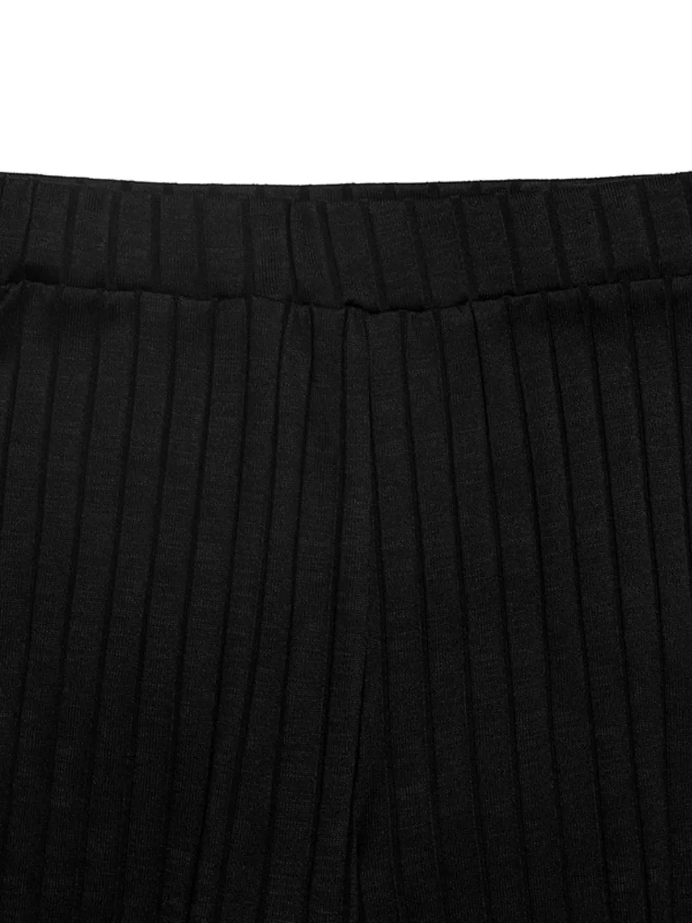 Ribbed Knit Cardigan & Wide Leg Pants Set, image 2