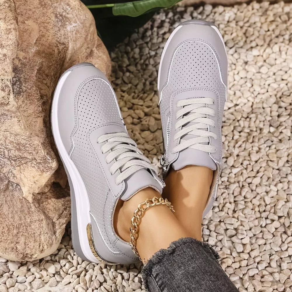 Lace Up Wedge Sneakers, image 10