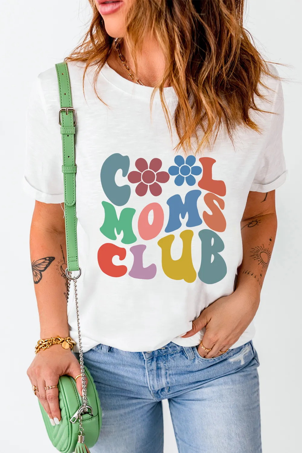 COOL MOMS CLUB Round Neck Short Sleeve T-Shirt, image 2