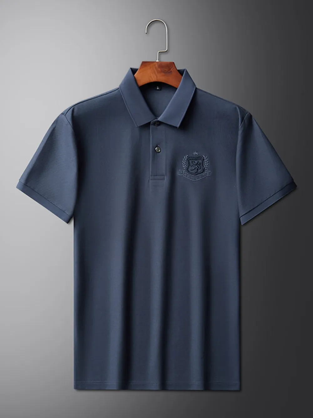 Men's Plus Size Embroidered Logo Short Sleeve Polo, image 7