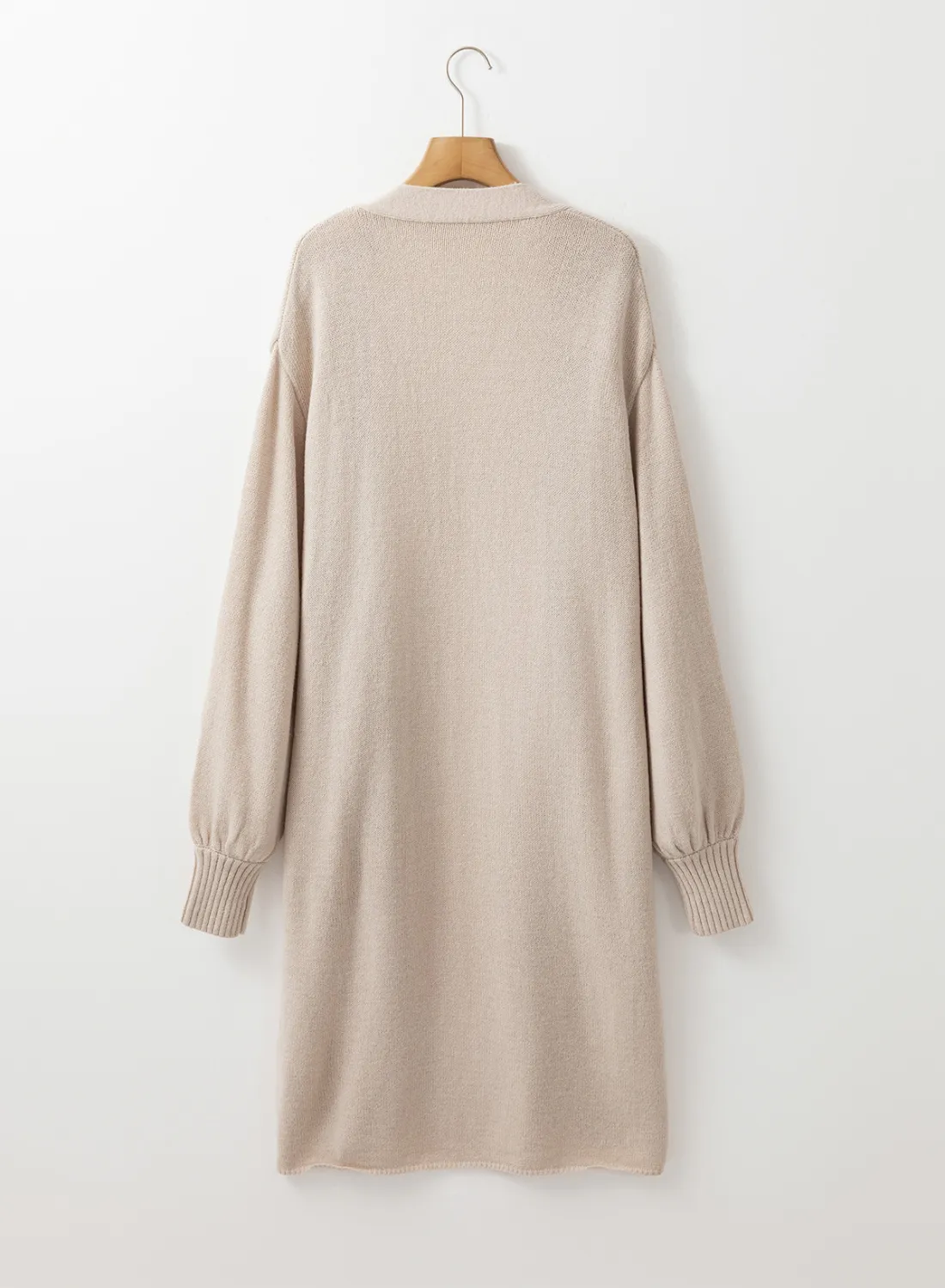 Pocketed Open Front Long Sleeve Cardigan, image 2